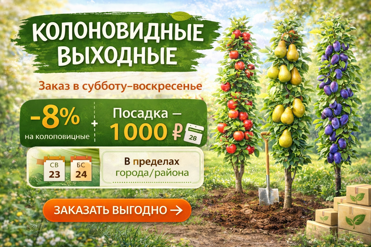 Колоновидные выходные